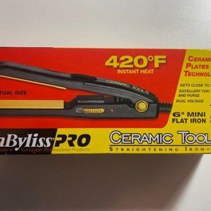 Babyliss Pro Straightening Iron 6" Mini 1/2" plate